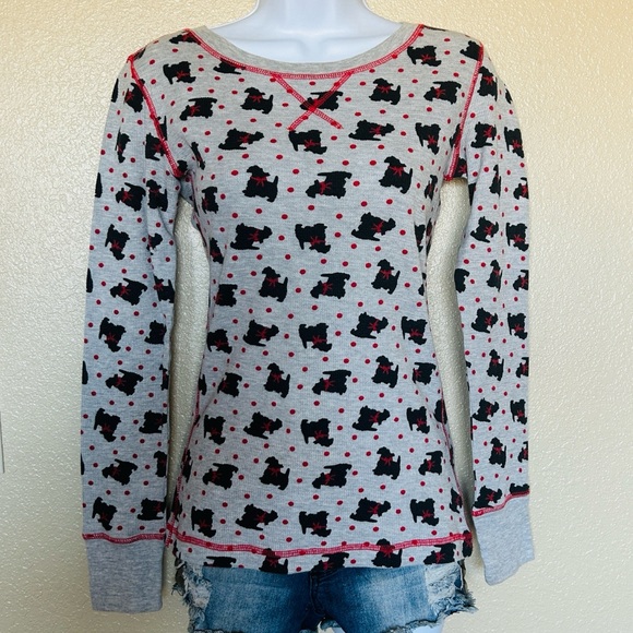 🐕‍🦺Scottie Dog Thermal Y2K Long Sleeve Shirt Small NWOT - Picture 4 of 7